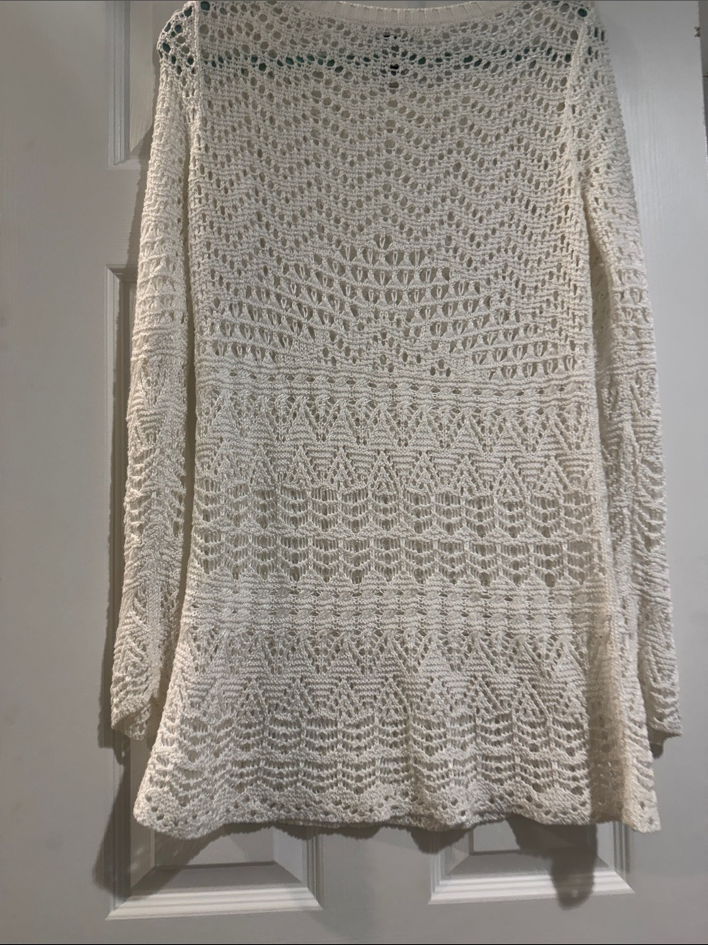 Cache Ivory Crochet Openwork Long-Sleeve Tunic - Picture 8 of 9